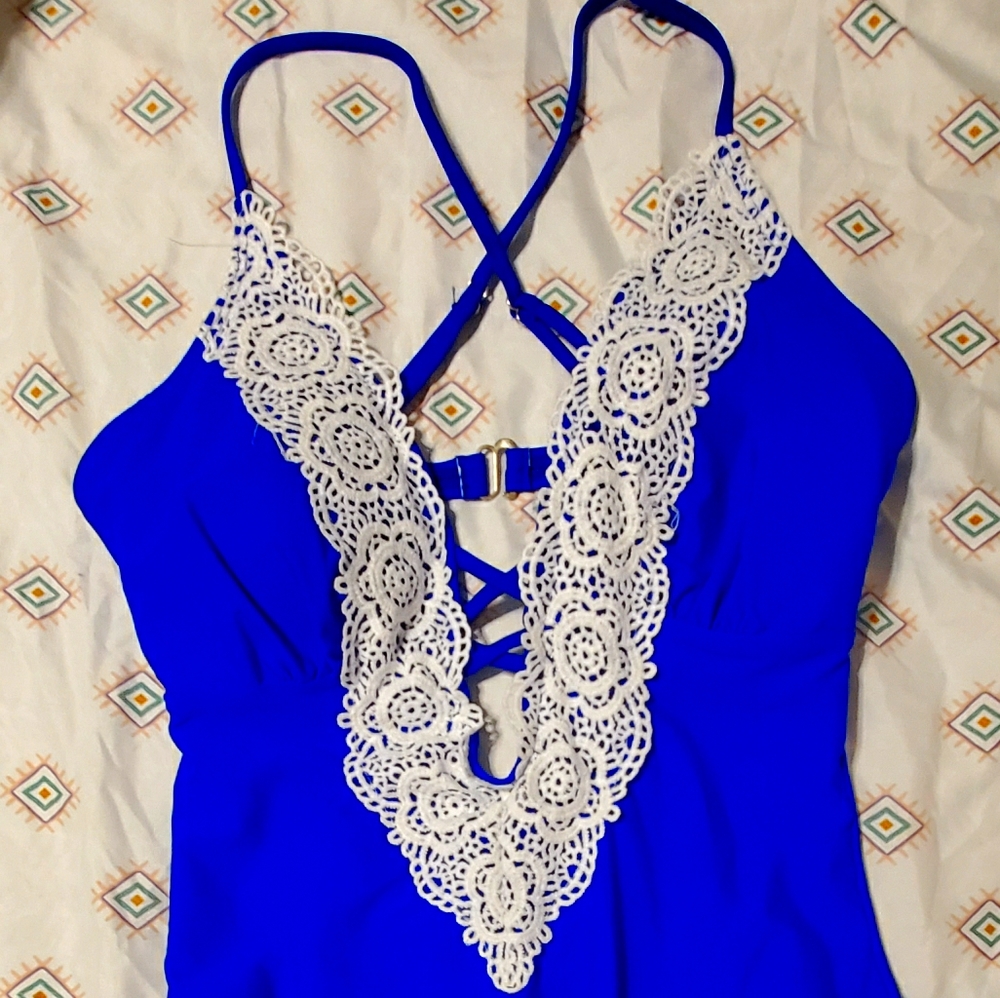 NWT Bright Blue Swimsuit